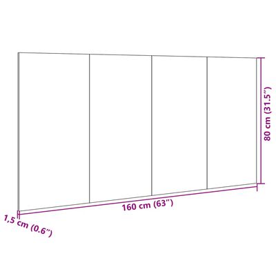 vidaXL Hodegavl med skap brun eik 160 cm konstruert tre