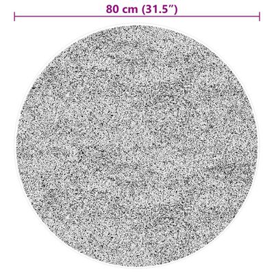 vidaXL Teppe HUARTE kort luv mykt og vaskbart beige Ø 80 cm