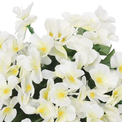 vidaXL Kunstige blomsterkranser 3 stk hvit 250 cm