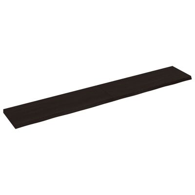 vidaXL Benkeplate til bad mørkebrun 180x30x(2-4) cm behandlet heltre