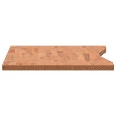 vidaXL Bordplate 110x(50-55)x2,5 cm heltre bøk