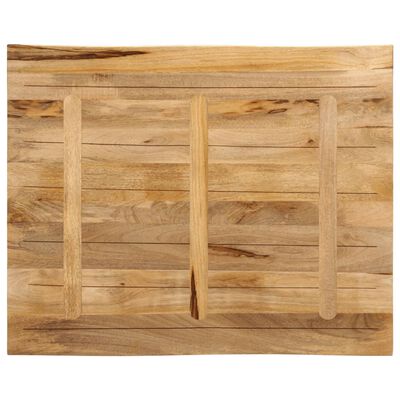 vidaXL Bordplate naturlig kant 110x80x2,5 cm grovt heltre mangotre