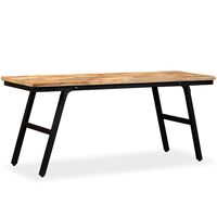 vidaXL Benk gjenvunnet teak og stål 110x35x45 cm