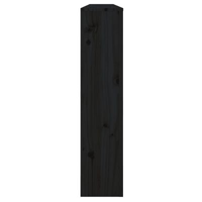 vidaXL Radiatordeksel svart 169x19x84 cm heltre furu