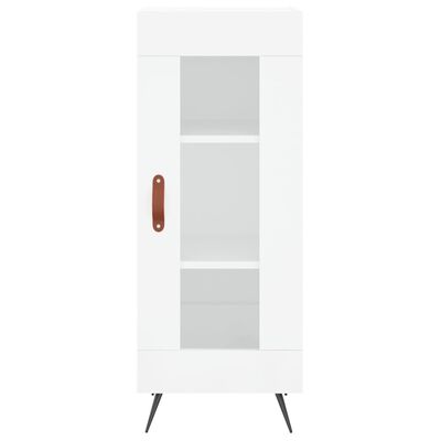 vidaXL Highboard høyglans hvit 34,5x34x180 cm konstruert tre