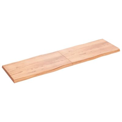 vidaXL Bordplate lysebrun 220x60x(2-6)cm behandlet heltre naturlig