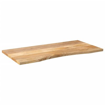 vidaXL Skrivebordsplate med kurve 120x60x2,5 cm heltre grovt mangotre