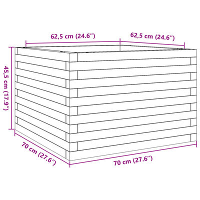 vidaXL Plantekasse 70x70x45,5 cm heltre douglasgran