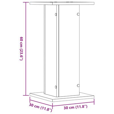 vidaXL Høyttalerstativ 2 stk betonggrå 30x30x60 cm konstruert tre