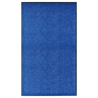 vidaXL Dørmatte vaskbar blå 90x150 cm