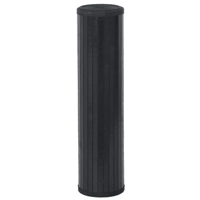 vidaXL Teppe rektangulært svart 80x500 cm bambus