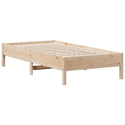 vidaXL Sengeramme uten madrass 75x190 cm heltre furu