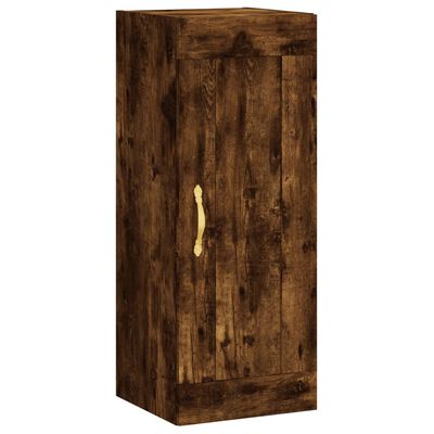 vidaXL Highboard røkt eik 34,5x34x180 cm konstruert tre