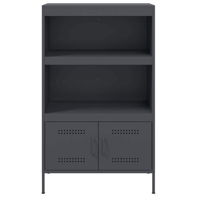 vidaXL Highboard antrasitt 68x39x113 cm stål