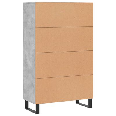 vidaXL Highboard betonggrå 69,5x31x115 cm konstruert tre