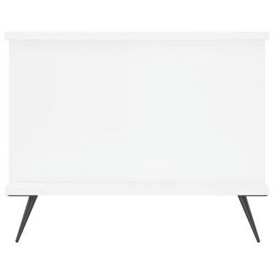 vidaXL Salongbord høyglans hvit 90x50x40 cm konstruert tre