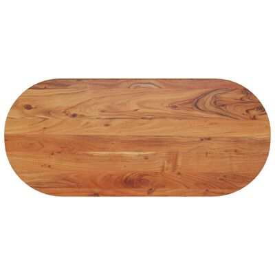 vidaXL Bordplate 110x50x2,5 cm oval heltre akasie