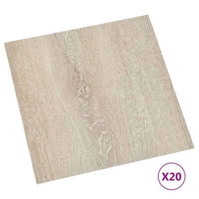 vidaXL Selvklebende gulvplanker 20 stk PVC 1,86 m² beige