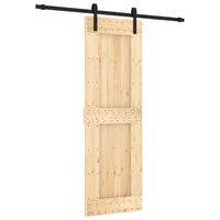 vidaXL Skyvedør med monteringstilbehør 70x210 cm heltre furu