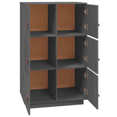 vidaXL Highboard grå 67x40x108,5 cm heltre furu