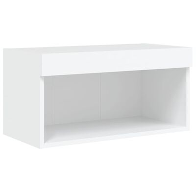 vidaXL TV-benk med LED-lys hvit 60x30x30 cm