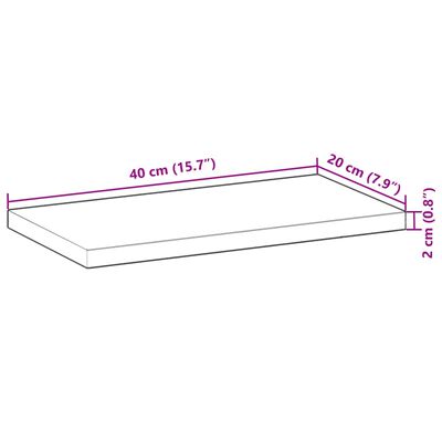 vidaXL Flytende hyller 3 stk 40x20x2 cm ubehandlet heltre akasie