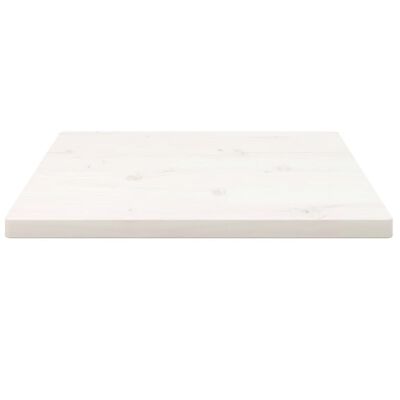 vidaXL Bordplate hvit 60x60x2,5 cm heltre furu rektangulær