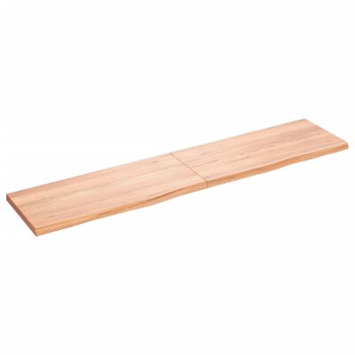 vidaXL Benkeplate til bad lysebrun 180x40x(2-4) cm behandlet heltre