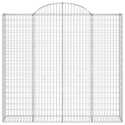 vidaXL Gabionkurver buede 6 stk 200x30x180/200 cm galvanisert jern