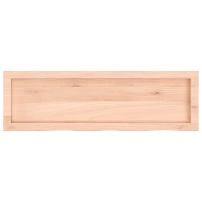 vidaXL Benkeplate til bad 100x30x6 cm ubehandlet heltre