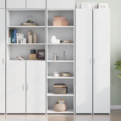 vidaXL Highboard hvit 50x41x185 cm konstruert tre