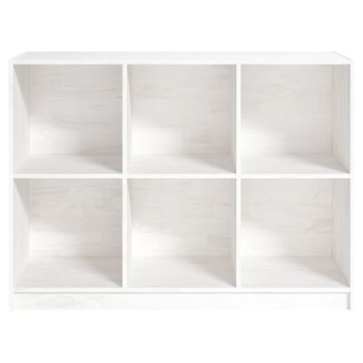 vidaXL Bokhylle hvit 104x33x76 cm heltre furu