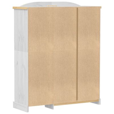 vidaXL Garderobe Corona hvit 151,5x52x186 cm heltre furu