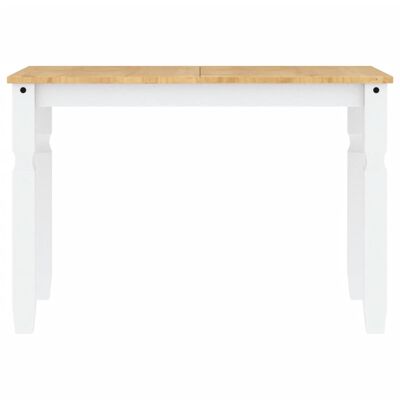 vidaXL Spisebord Corona hvit 112x60x75 cm heltre furu