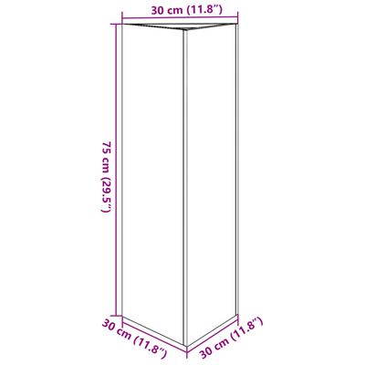 vidaXL Plantekasse olivengrønn trekantet 30x26x75 cm stål