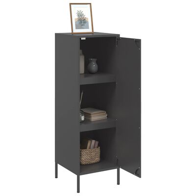 vidaXL Highboard svart 36x39x113 cm stål