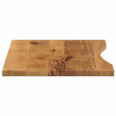 vidaXL Skrivebordsplate med kurve 100x60x2,5 cm heltre grovt mangotre