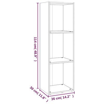 vidaXL Bokhylle/TV-benk grå sonoma 36x30x114 cm konstruert tre