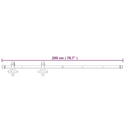 vidaXL Skyvedør med monteringstilbehør 80x210 cm heltre furu