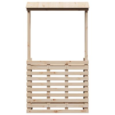 vidaXL Utendørs barbord med tak 112,5x57x195,5 cm heltre furu