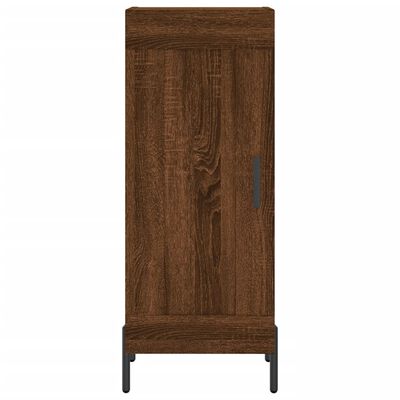 vidaXL Highboard brun eik 34,5x34x180 cm konstruert tre