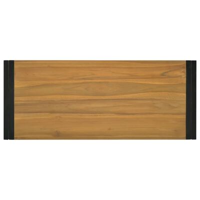 vidaXL Veggmontert baderomsskap 110x45x35 cm heltre teak