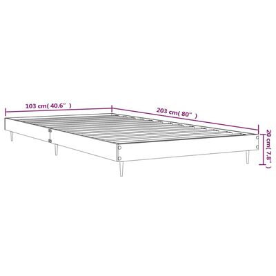 vidaXL Sengeramme uten madrass brun eik 100x200 cm konstruert tre