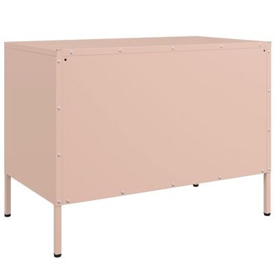 vidaXL TV-benk rosa 68x39x50,5 cm stål