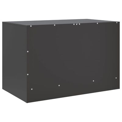 vidaXL TV-benk svart 67x39x44 cm stål