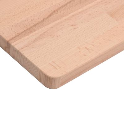 vidaXL Benkeplate til bad 100x60x2,5 cm heltre bøketre