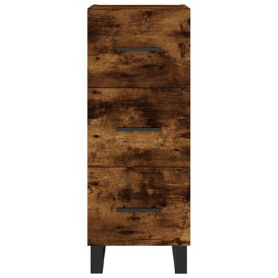 vidaXL Highboard røkt eik 34,5x34x180 cm konstruert tre