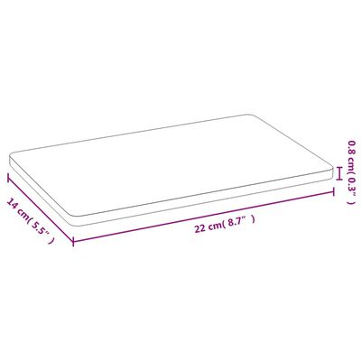 vidaXL Frokosttallerkener 6 stk 22x14x0,8 cm bambus