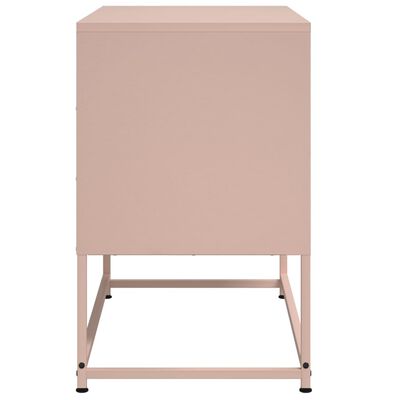 vidaXL TV-benk rosa 68,5x39x60,5 cm stål