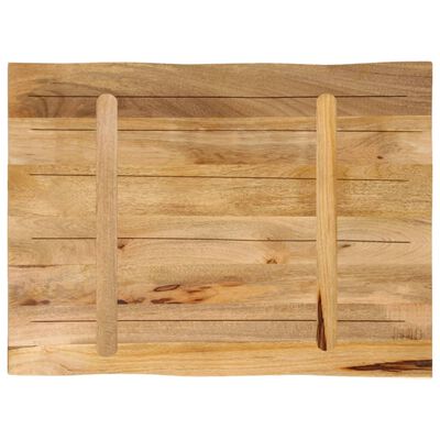 vidaXL Bordplate naturlig kant 70x60x2,5 cm grovt heltre mangotre